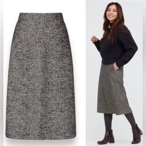 Uniqlo Gray Midi Skirt